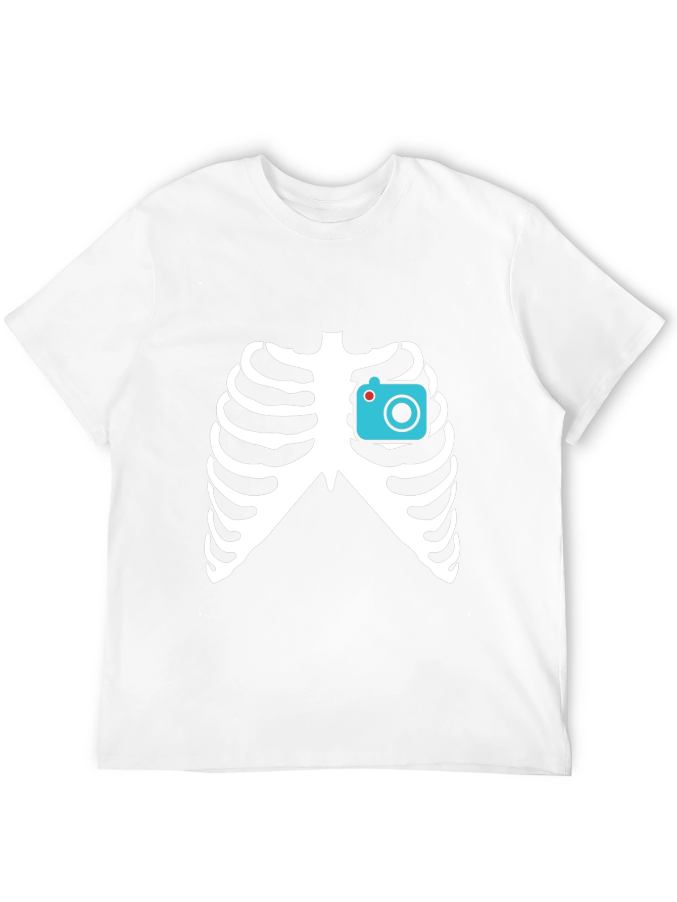 Camera Rib Cage Black Graphic T-Shirt