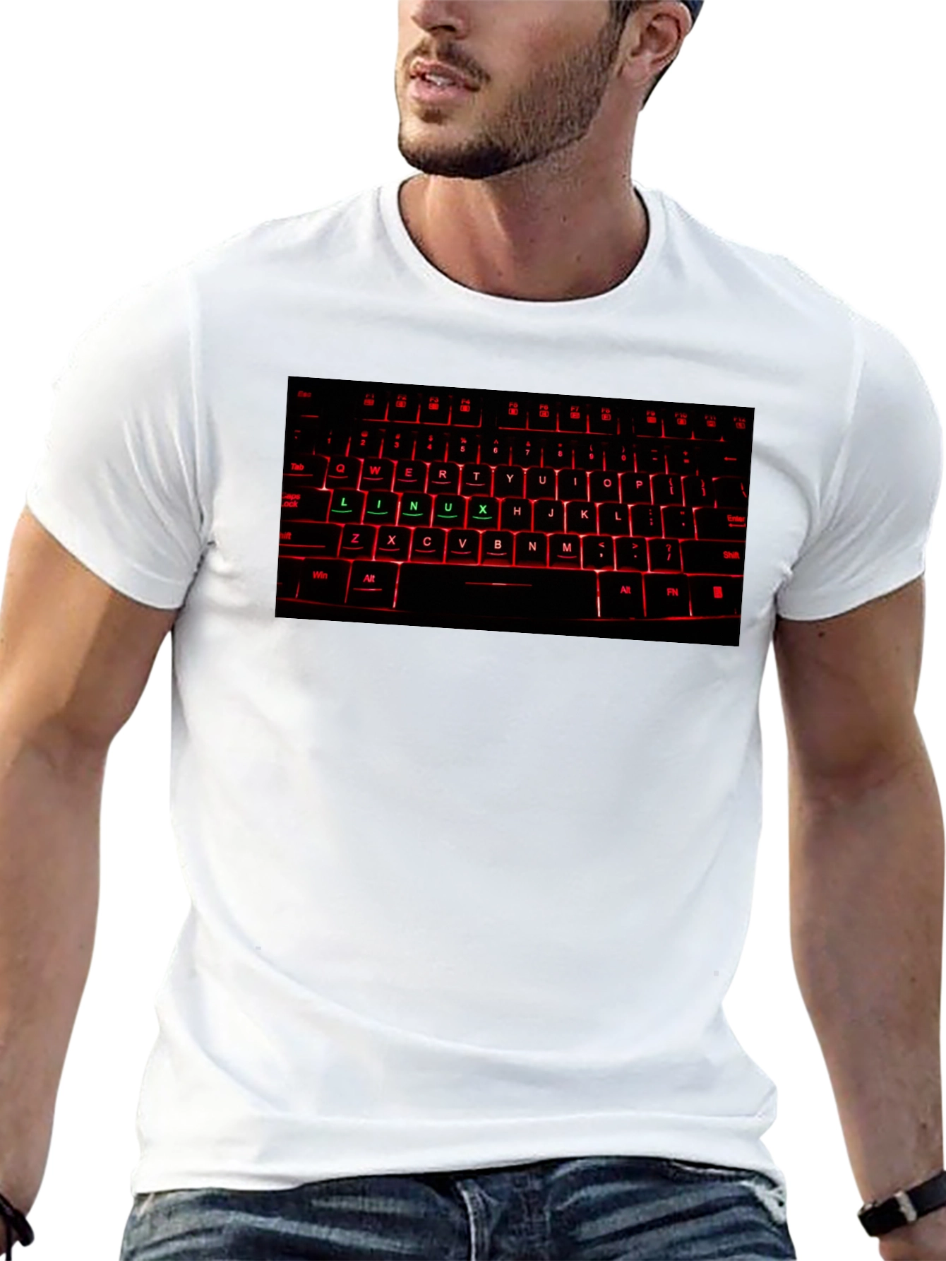 Linux Keyboard T-Shirt - Techie Gift