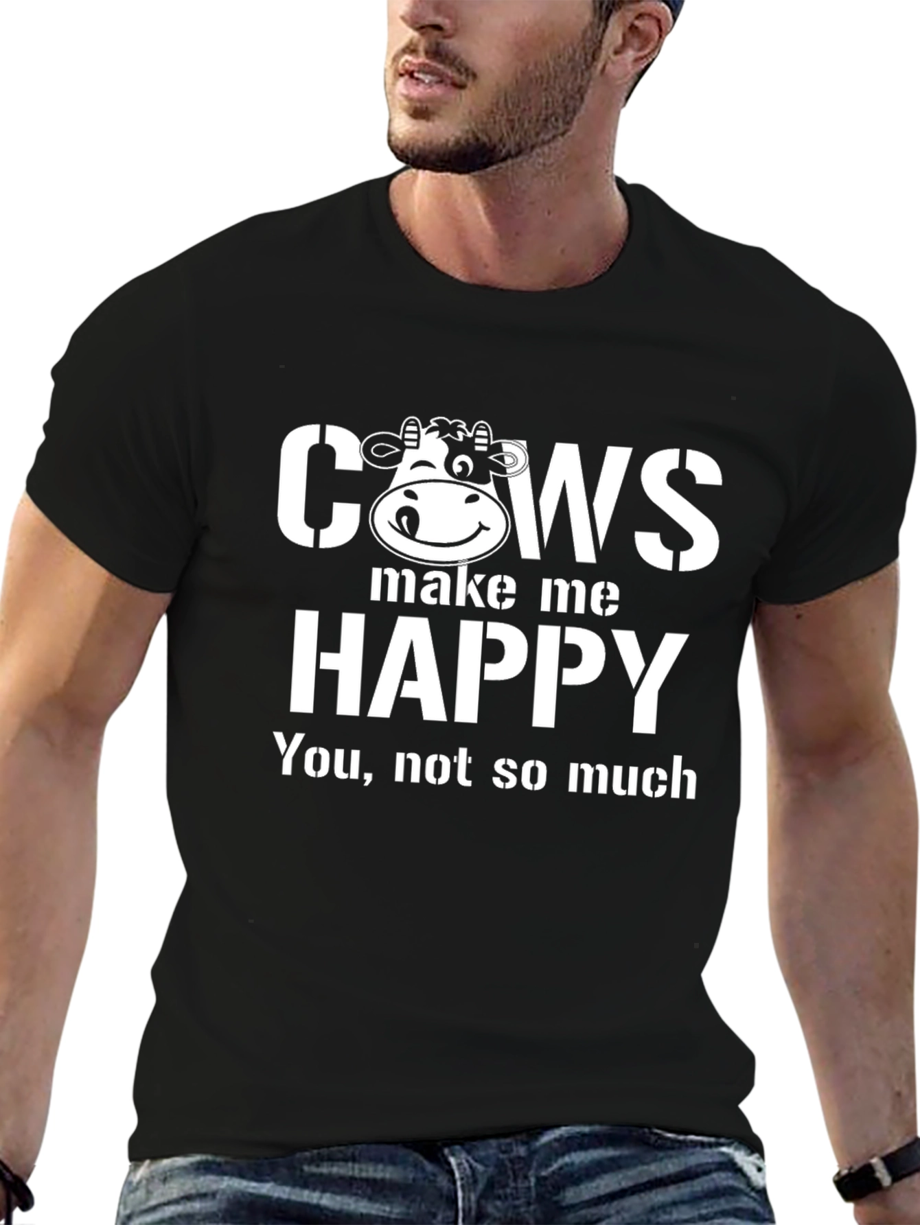 Cows Make Me Happy Graphic Tee