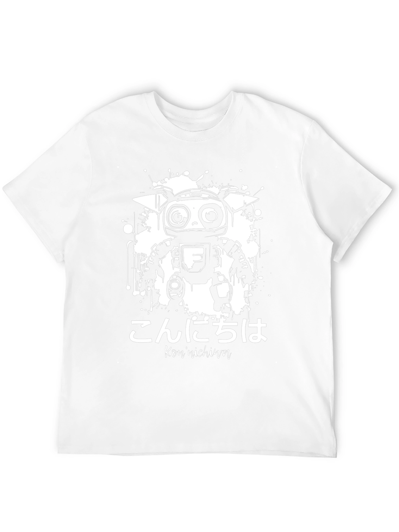 Robot Japanese Graphic Tee - Cool Black T-Shirt