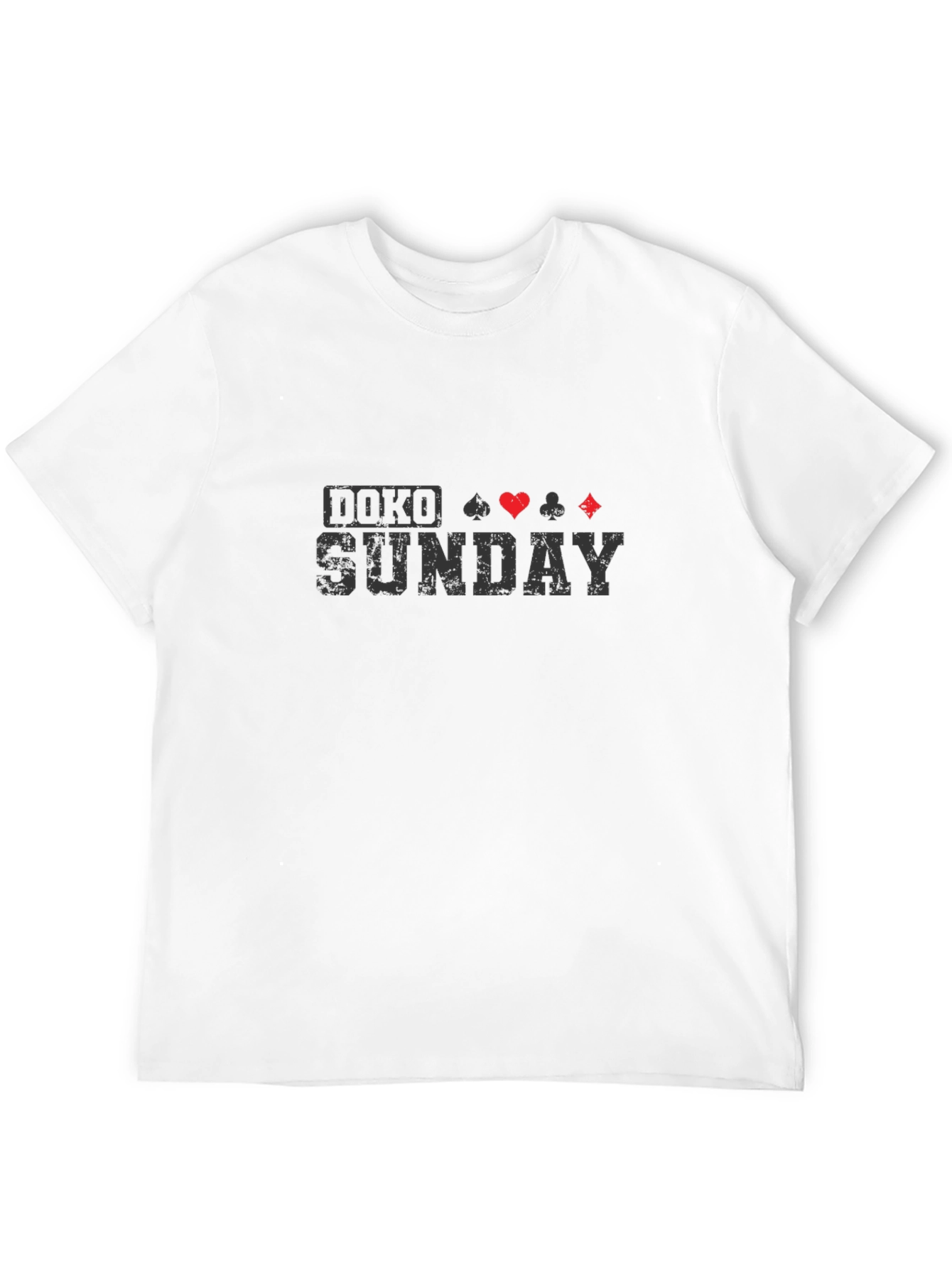 Doko Sunday Poker T-Shirt - Black Graphic Tee