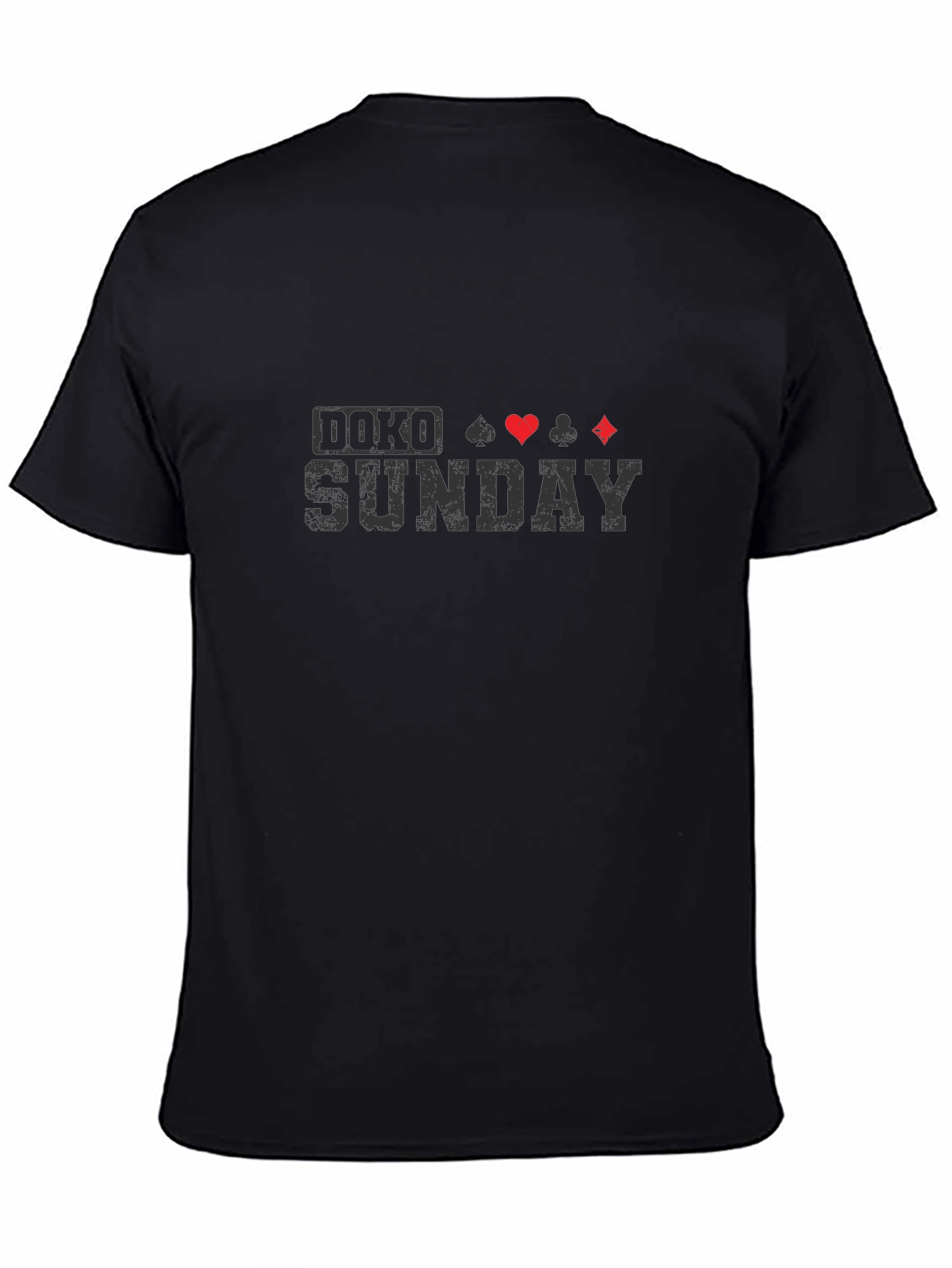 Doko Sunday Poker T-Shirt - Black Graphic Tee