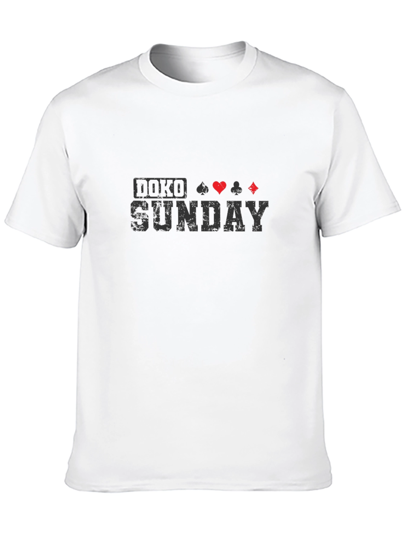Doko Sunday Poker T-Shirt - Black Graphic Tee
