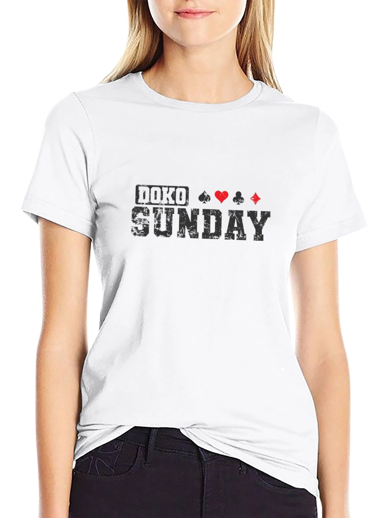 Doko Sunday Poker T-Shirt - Black Graphic Tee