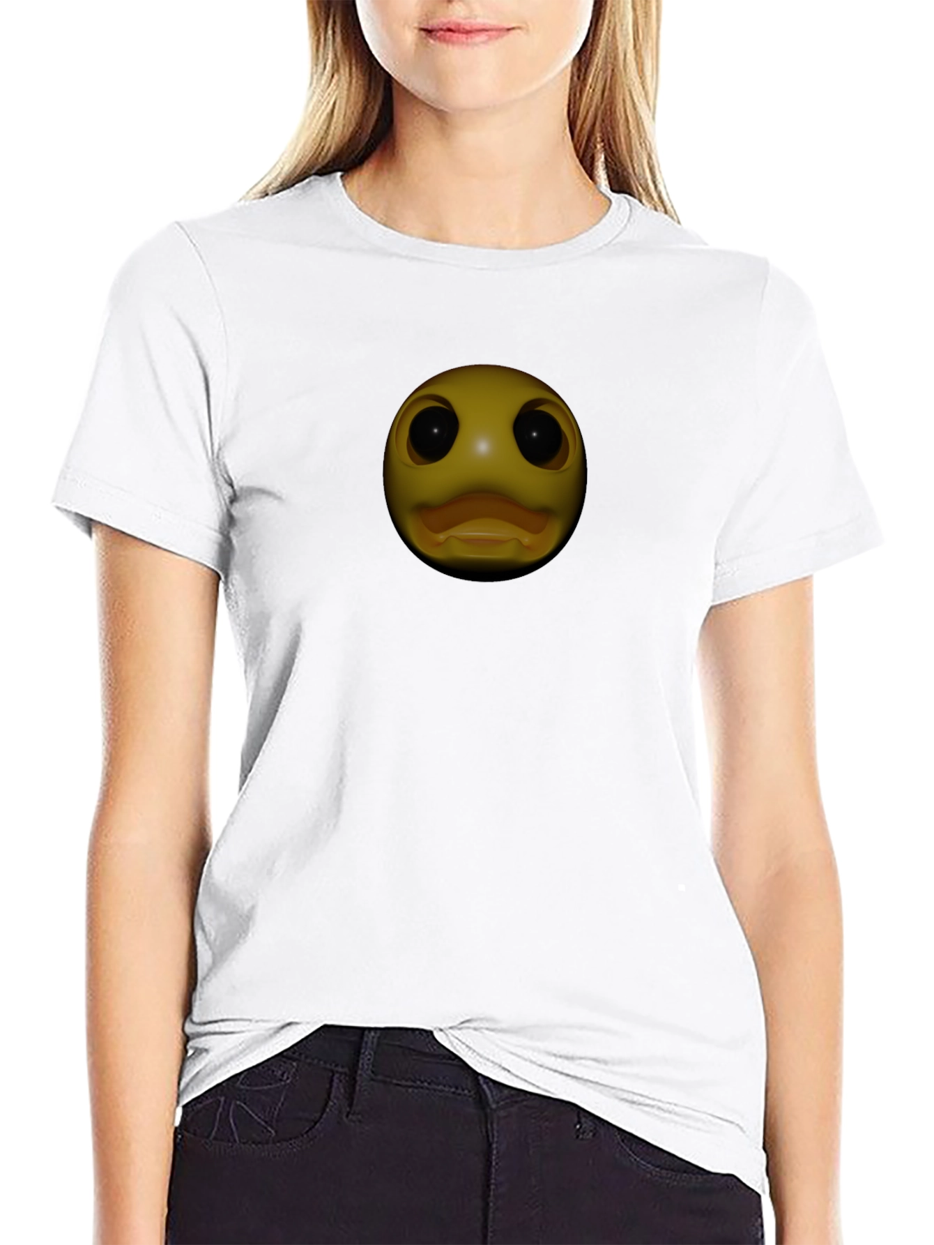 Duck Face Graphic T-Shirt - Black