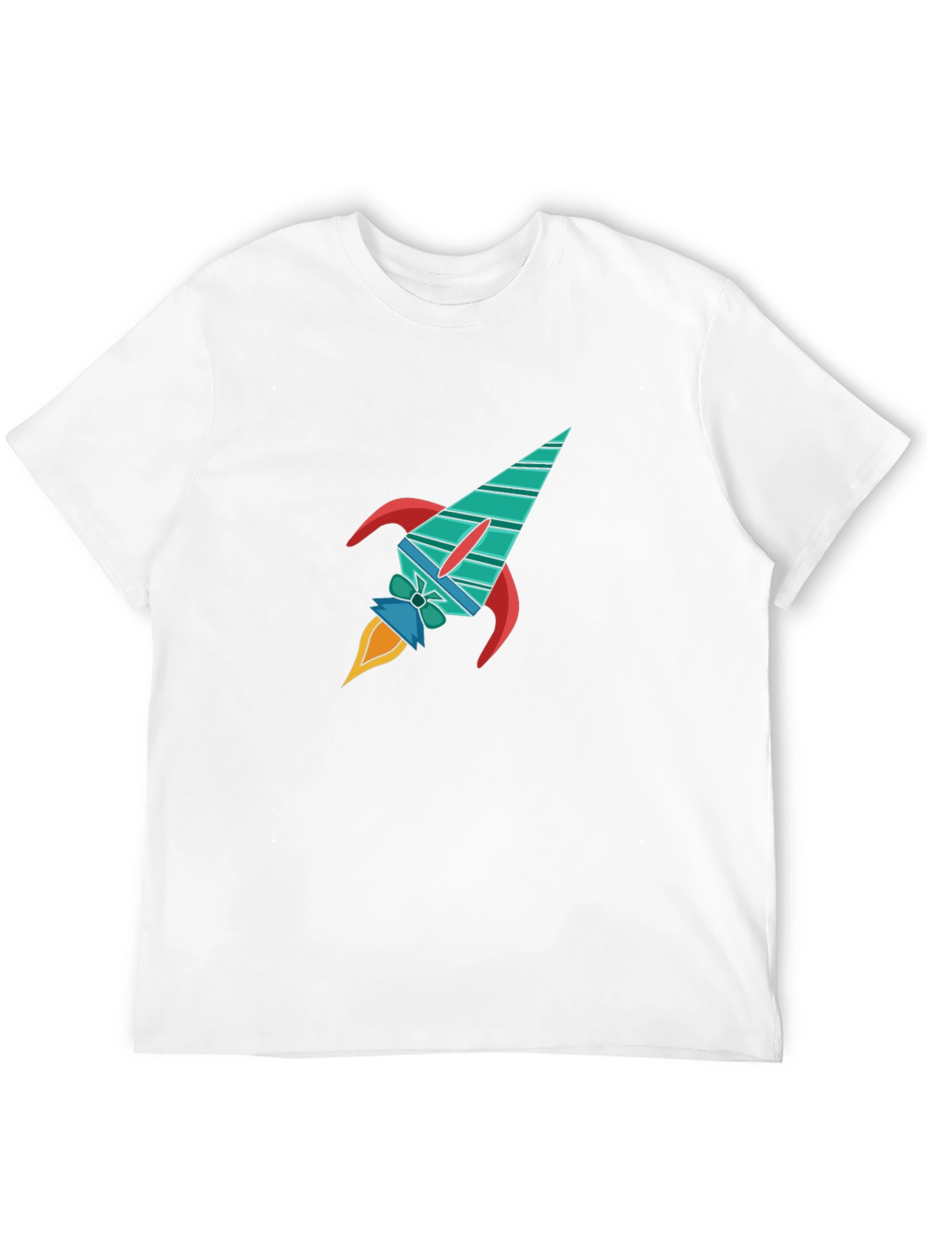 Rocket Graphic Black T-Shirt - Space Adventure Style