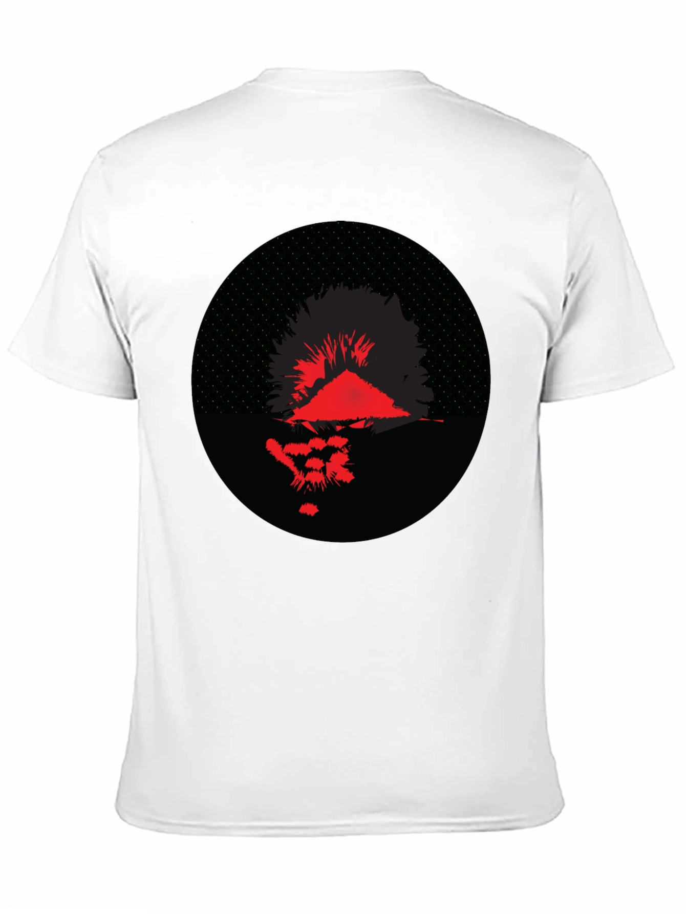 Abstract Graphic Tee - Red & Black Print