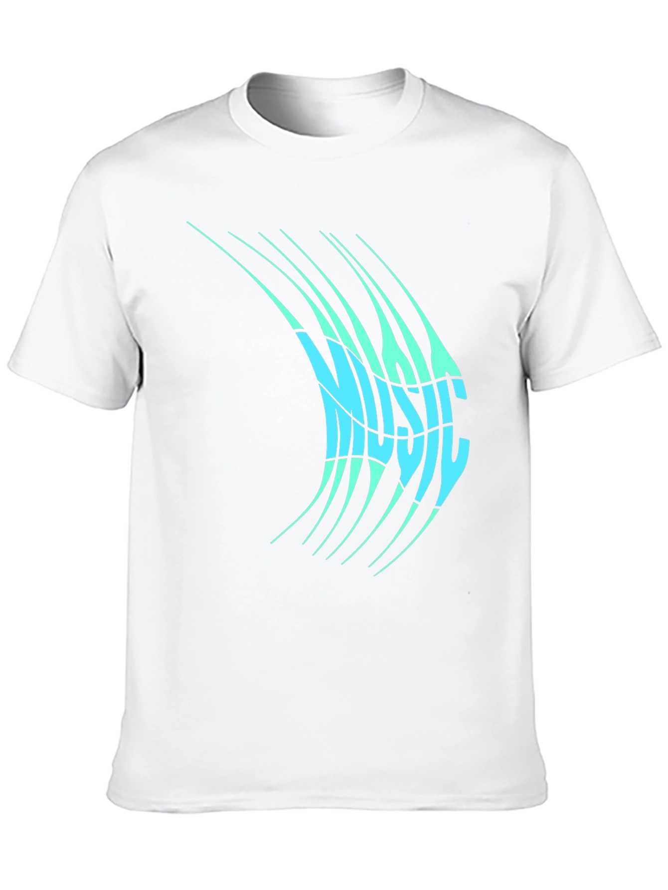 Music Word Art Mens Black T-Shirt