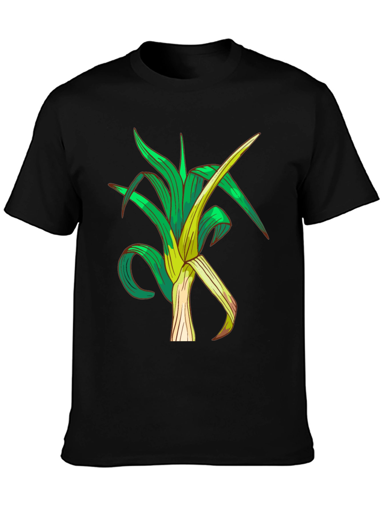 Leek Graphic Tee - Stylish Vegetable Print