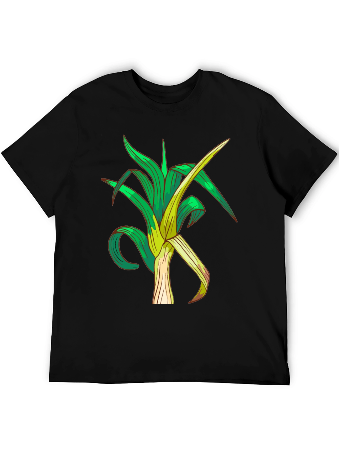 Leek Graphic Tee - Stylish Vegetable Print