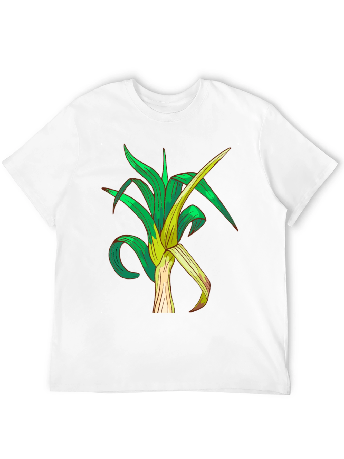 Leek Graphic Tee - Stylish Vegetable Print