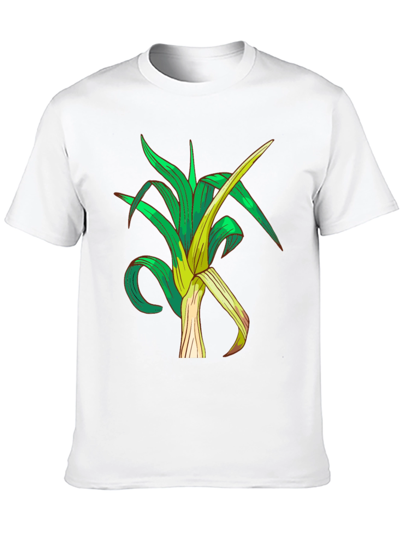Leek Graphic Tee - Stylish Vegetable Print
