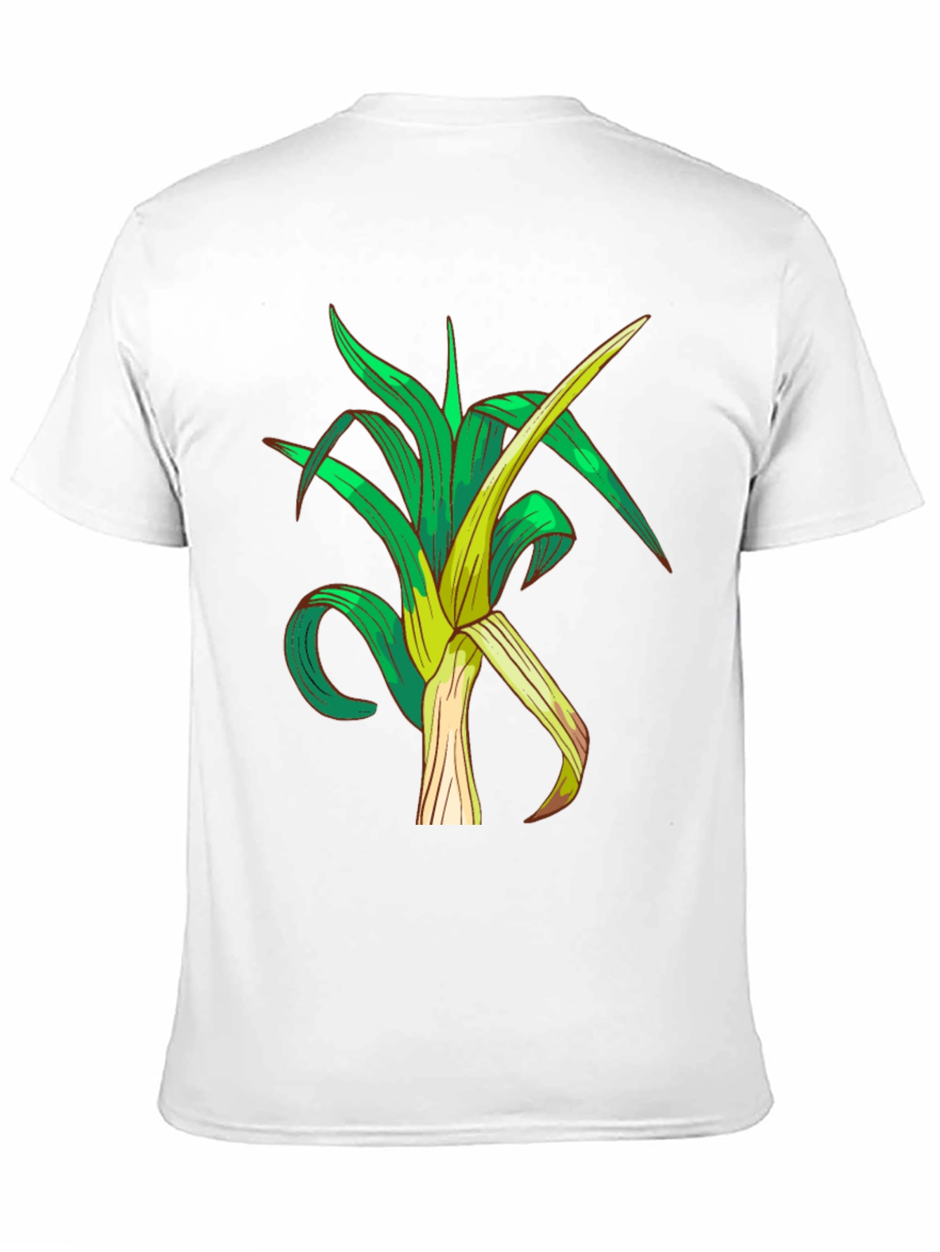 Leek Graphic Tee - Stylish Vegetable Print