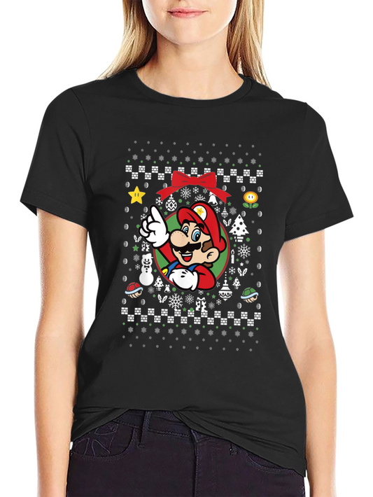 Mario Christmas Ugly Sweater T-Shirt
