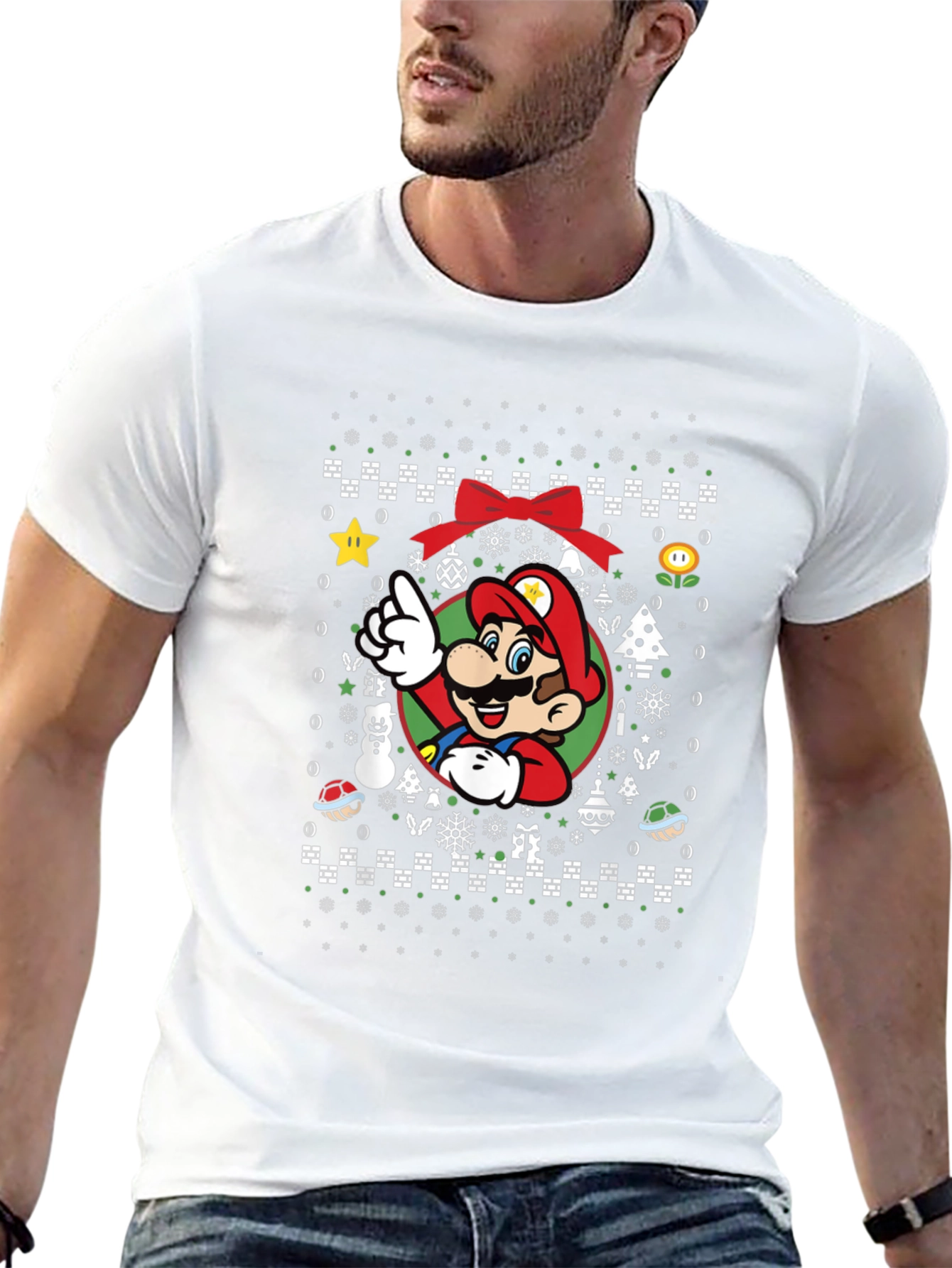 Mario Christmas Ugly Sweater T-Shirt