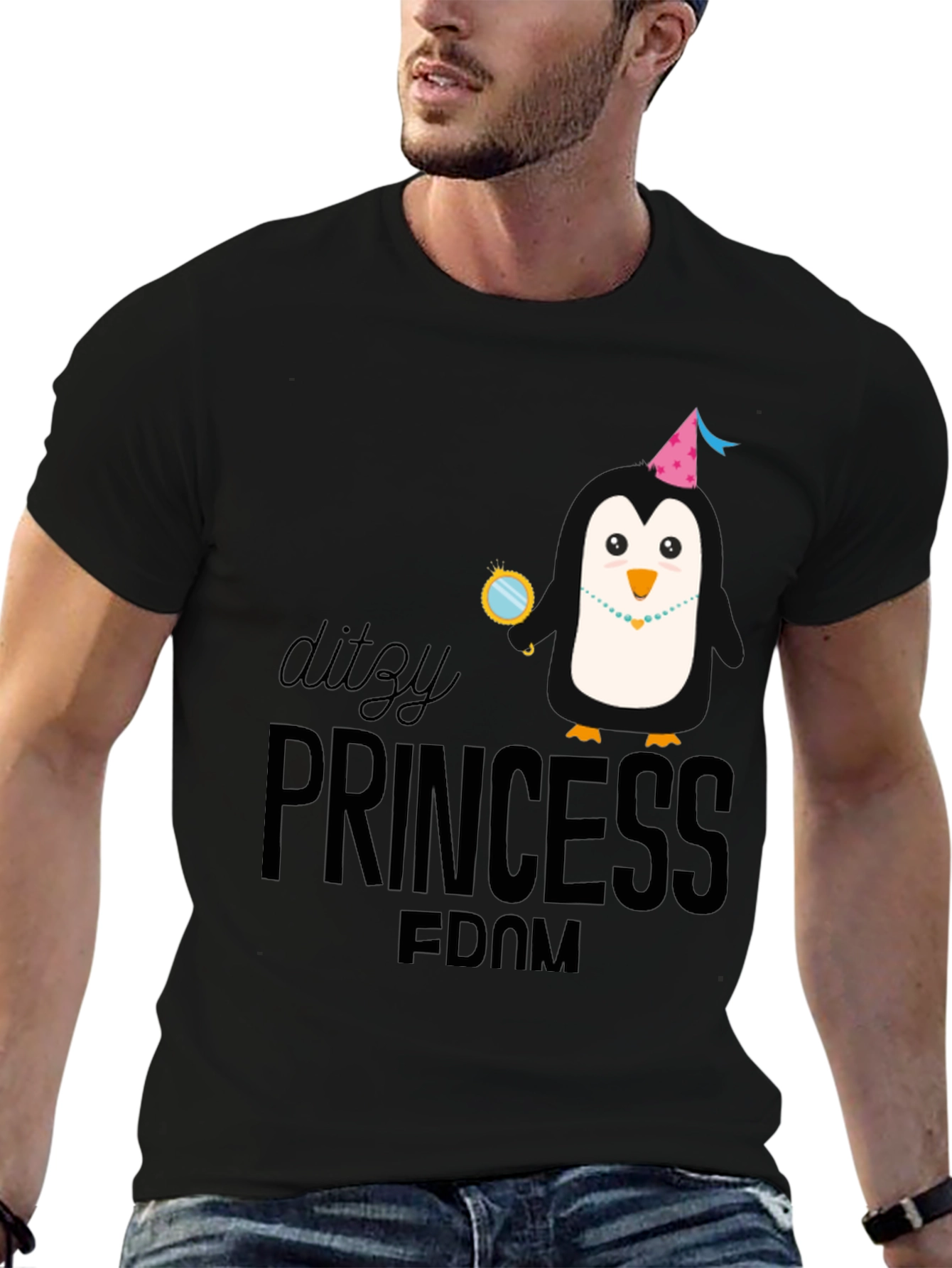 Dizzy Princess Penguin Graphic T-Shirt