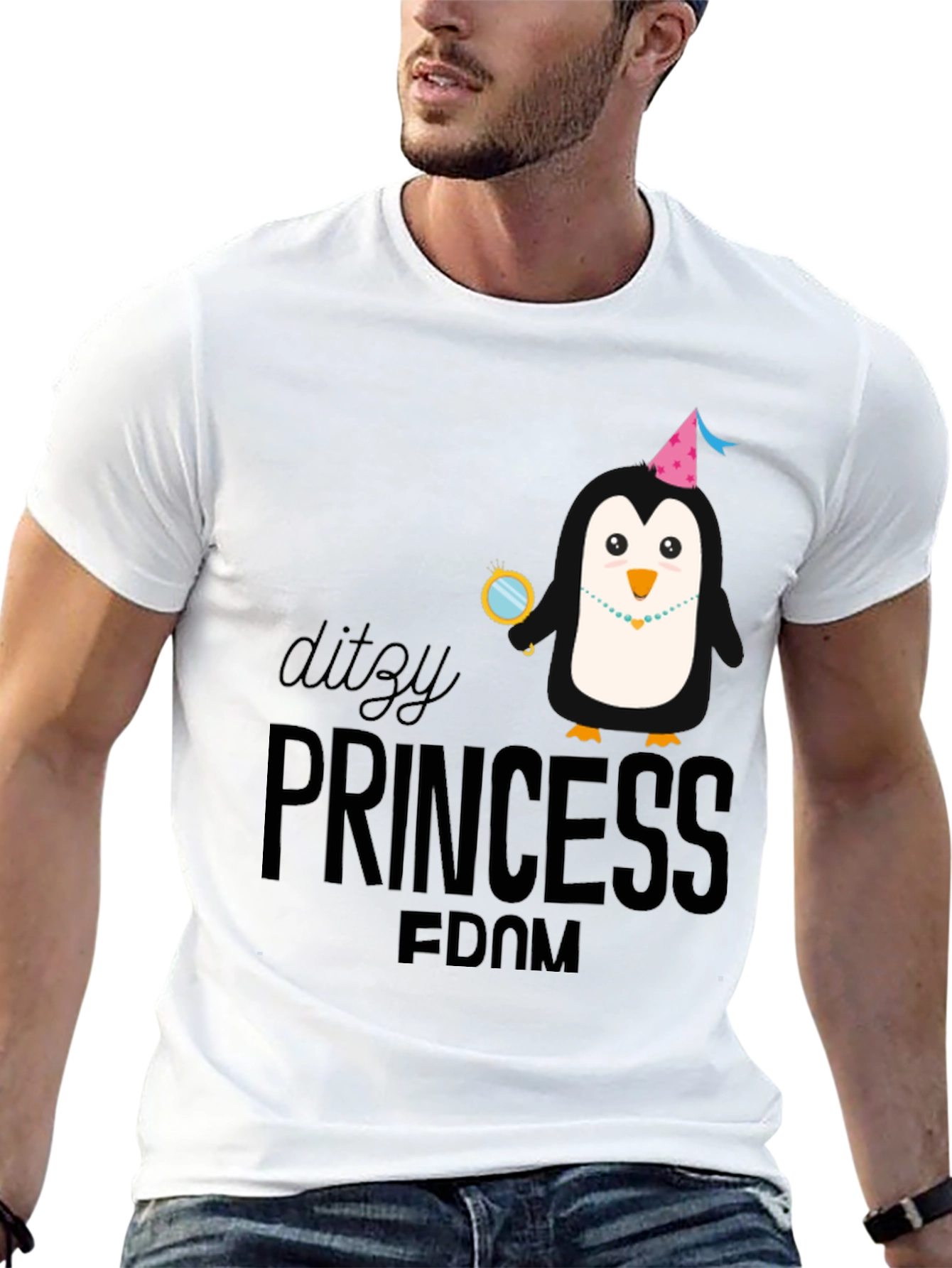 Dizzy Princess Penguin Graphic T-Shirt