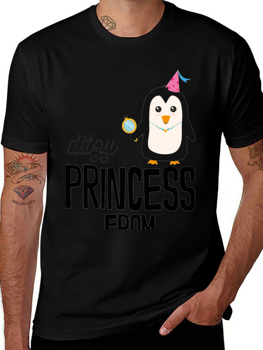 Dizzy Princess Penguin Graphic T-Shirt