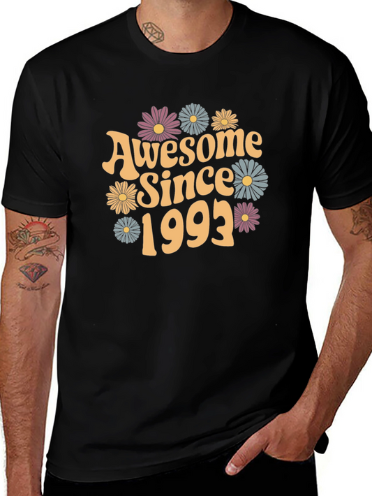 Awesome Since 1993 Floral Graphic Tee