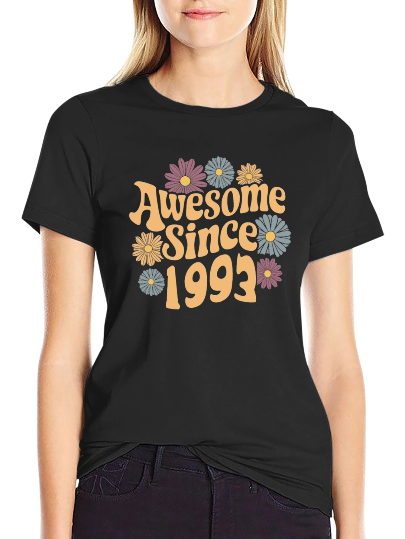 Awesome Since 1993 Floral Graphic Tee