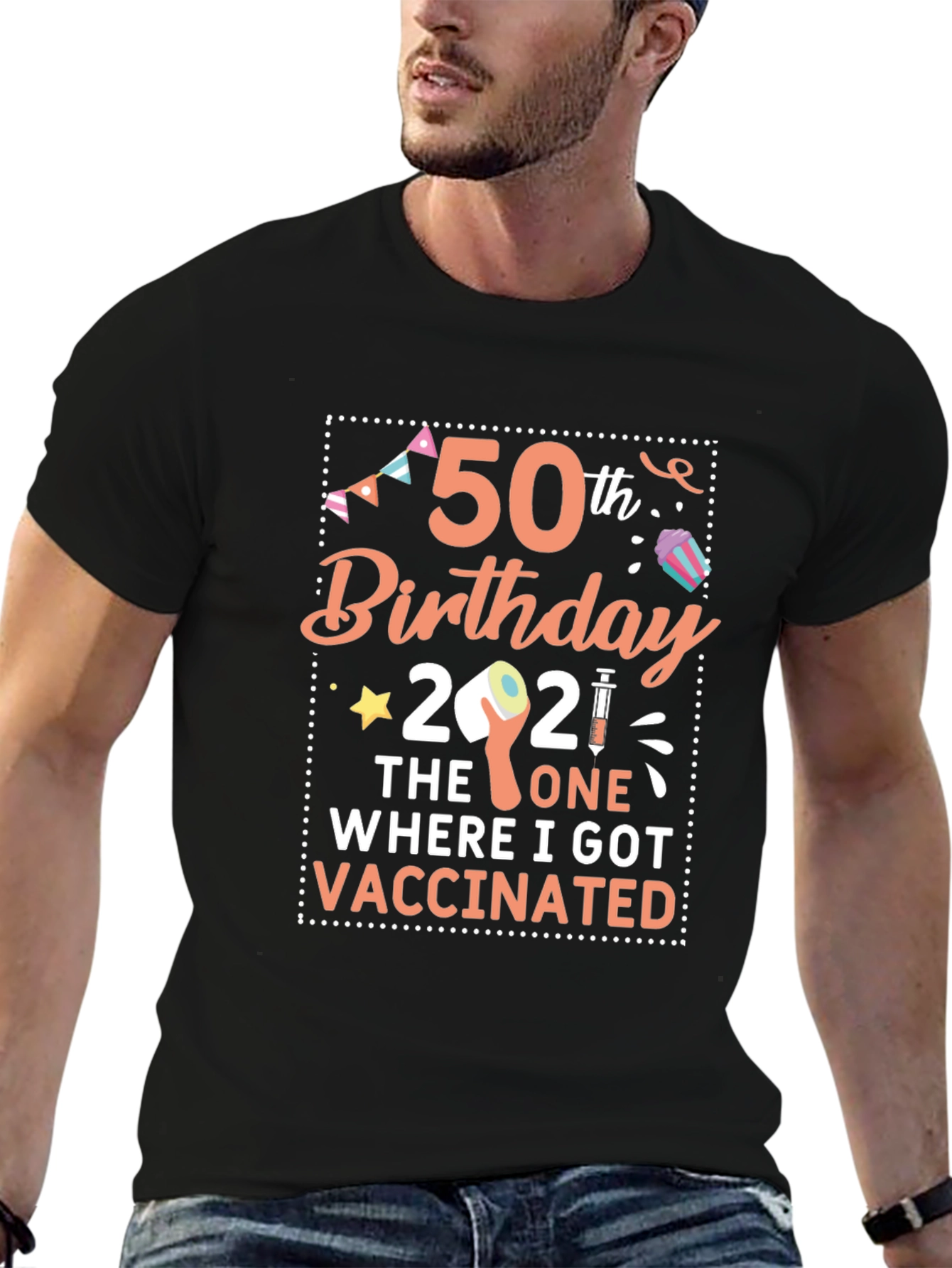 50th Birthday 2021 Vaccinated T-Shirt