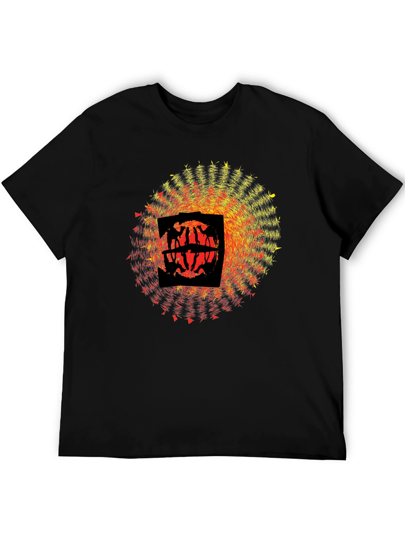 Abstract Graphic Black T-Shirt - Modern Art Design