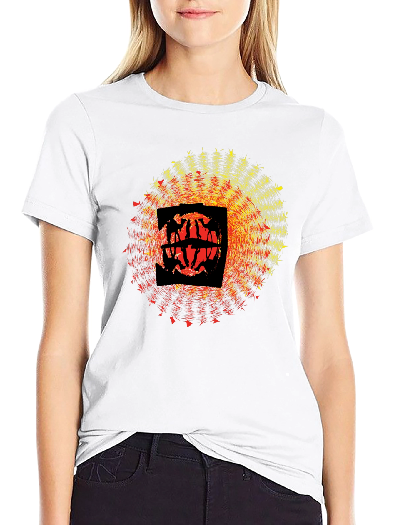 Abstract Graphic Black T-Shirt - Modern Art Design