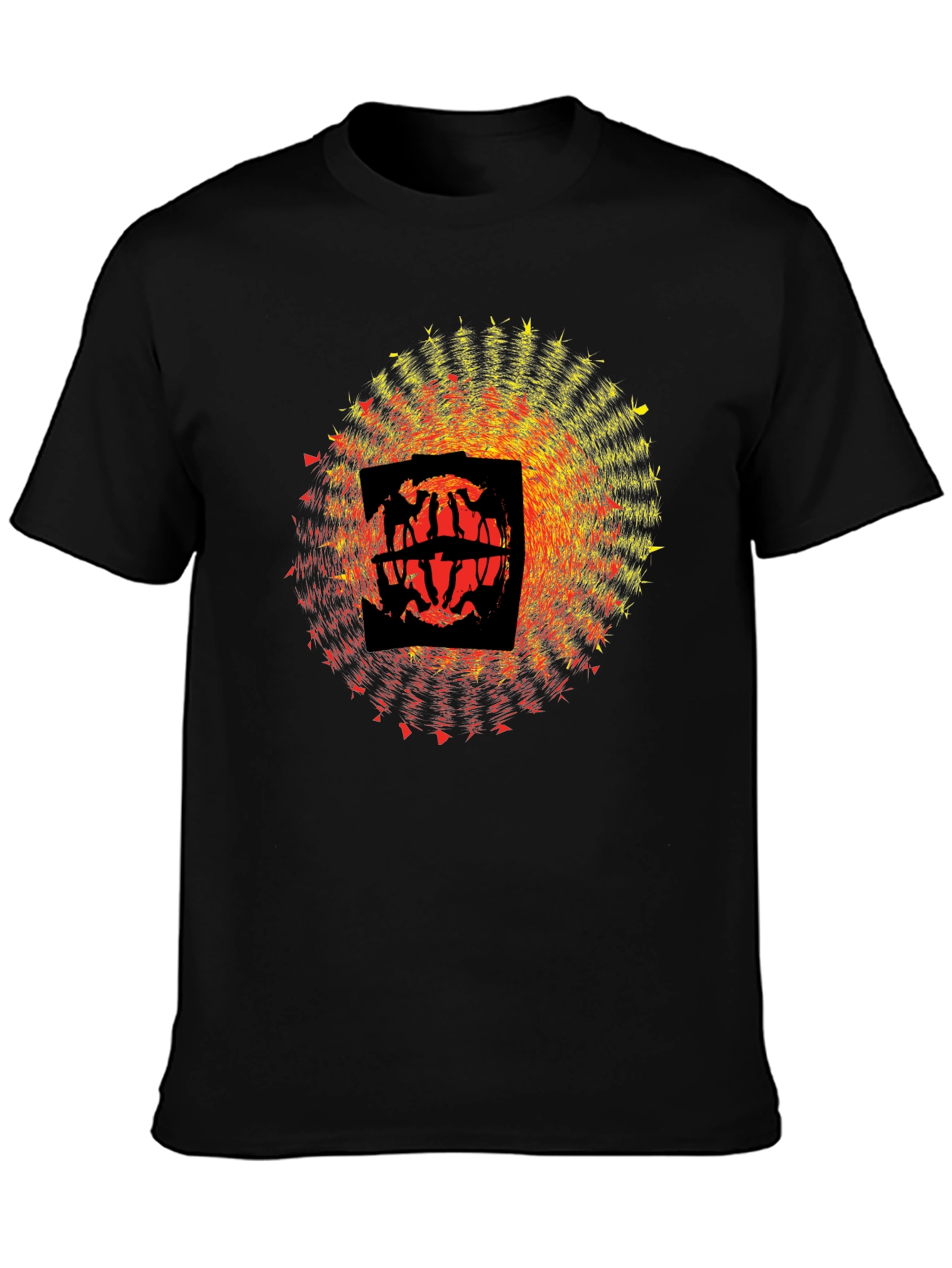 Abstract Graphic Black T-Shirt - Modern Art Design