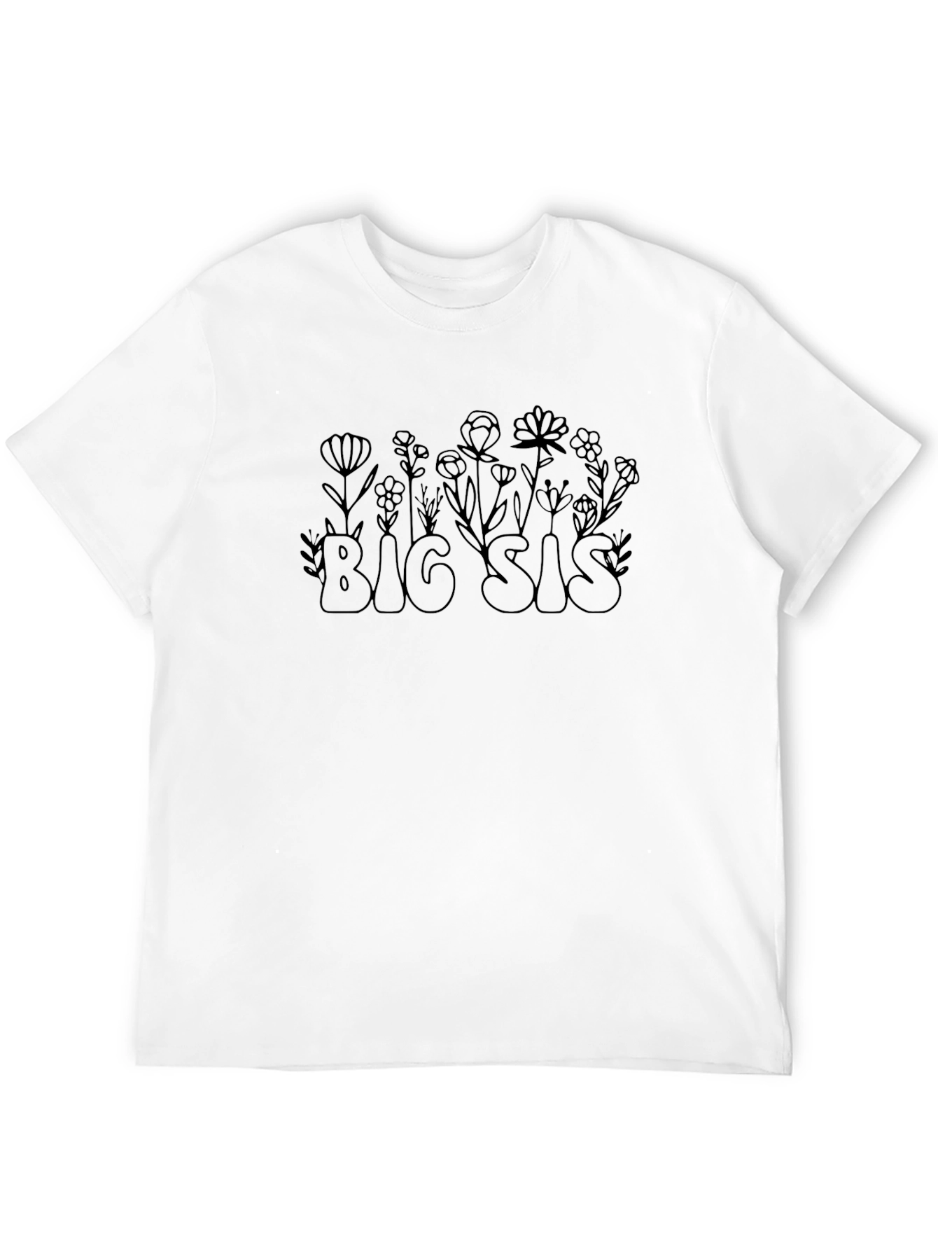 Big Sis Floral T-Shirt - Cute Sister Tee