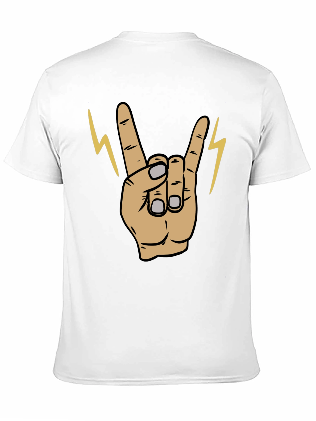 Rock On! Graphic Print Mens Black T-Shirt