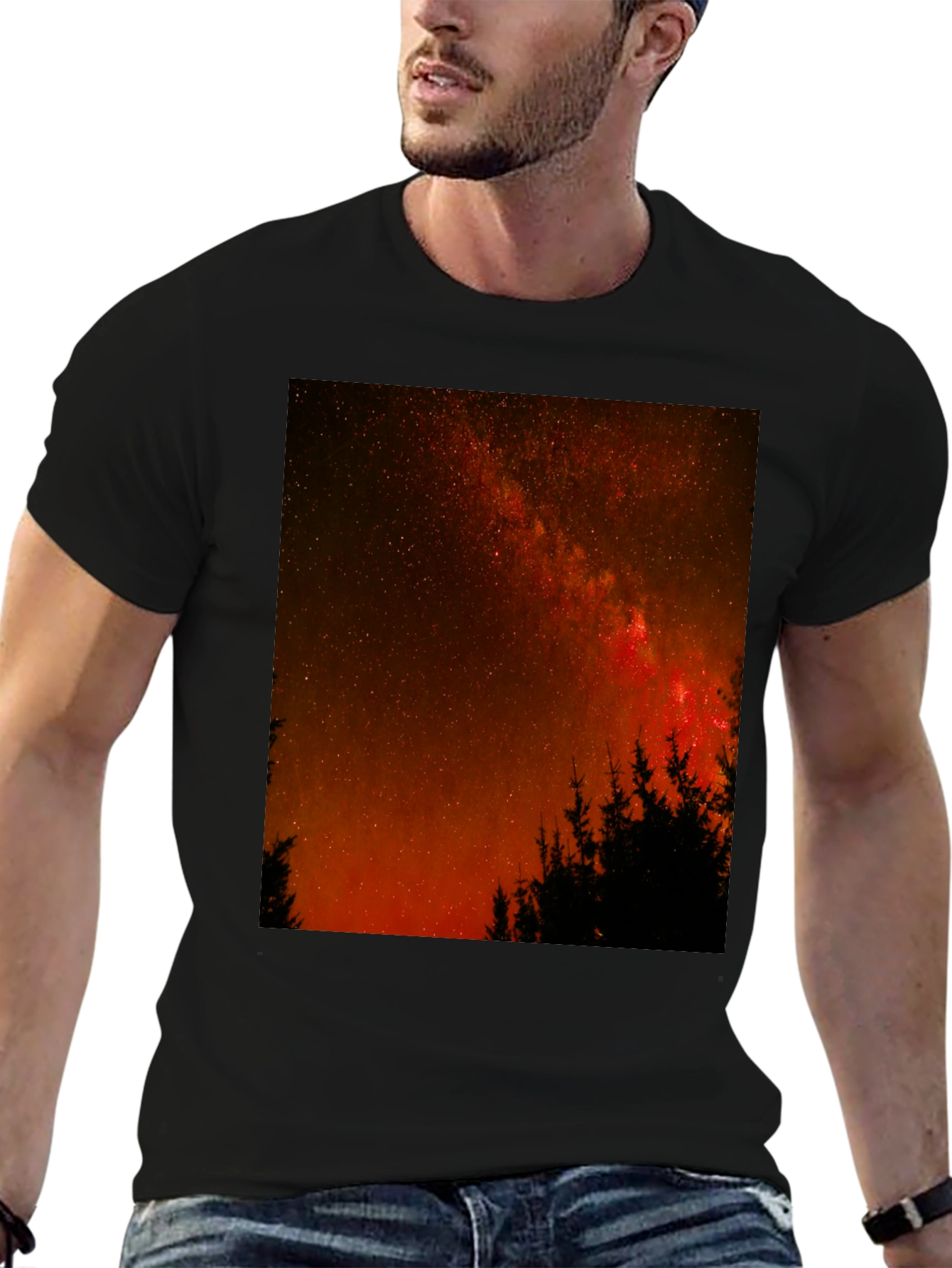 Celestial Forest Black Tee
