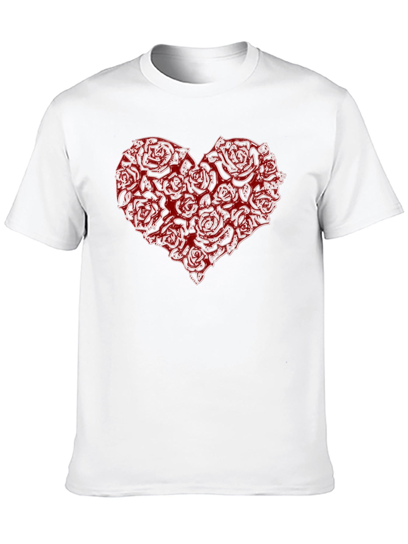 Rose Heart Graphic Black T-Shirt