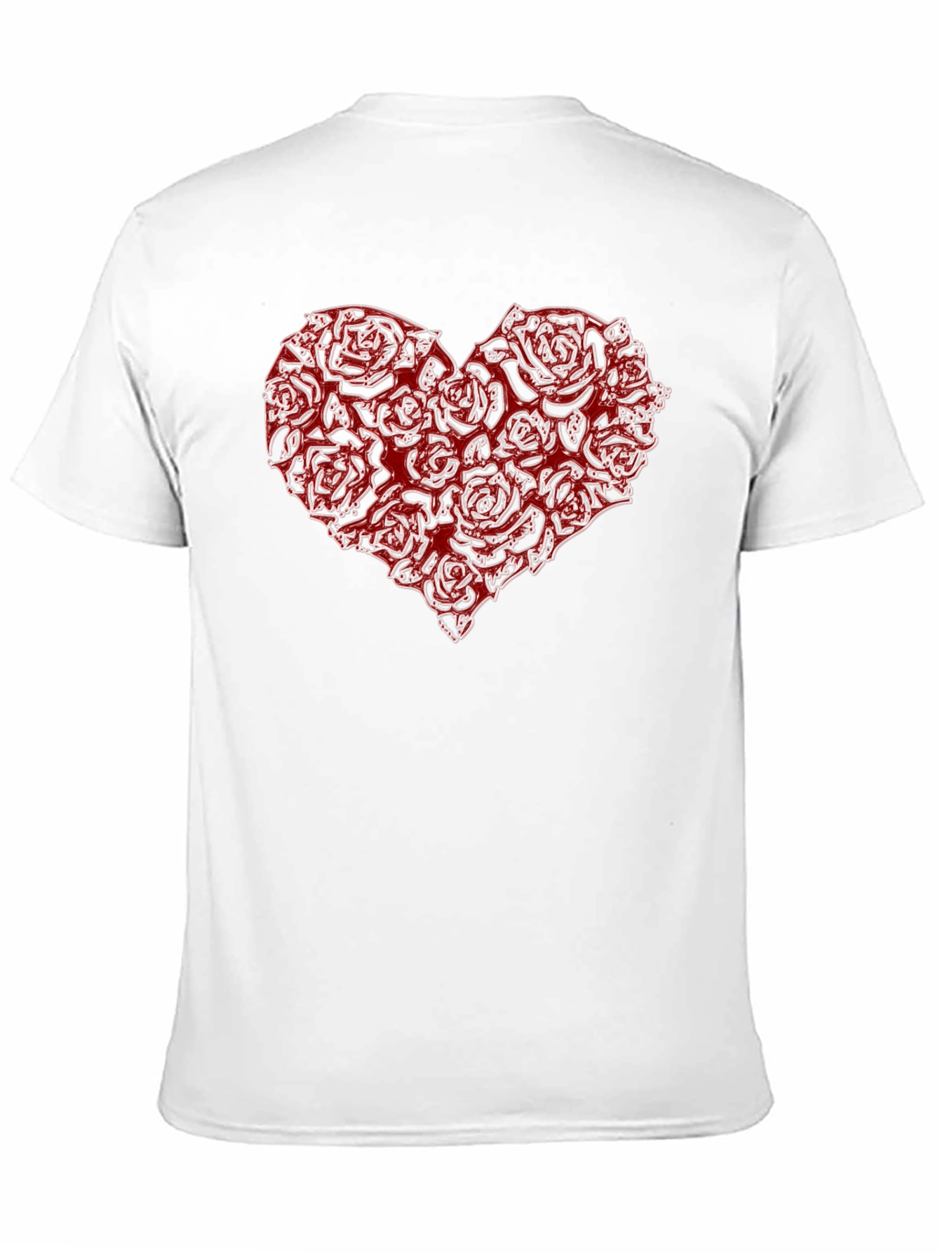 Rose Heart Graphic Black T-Shirt