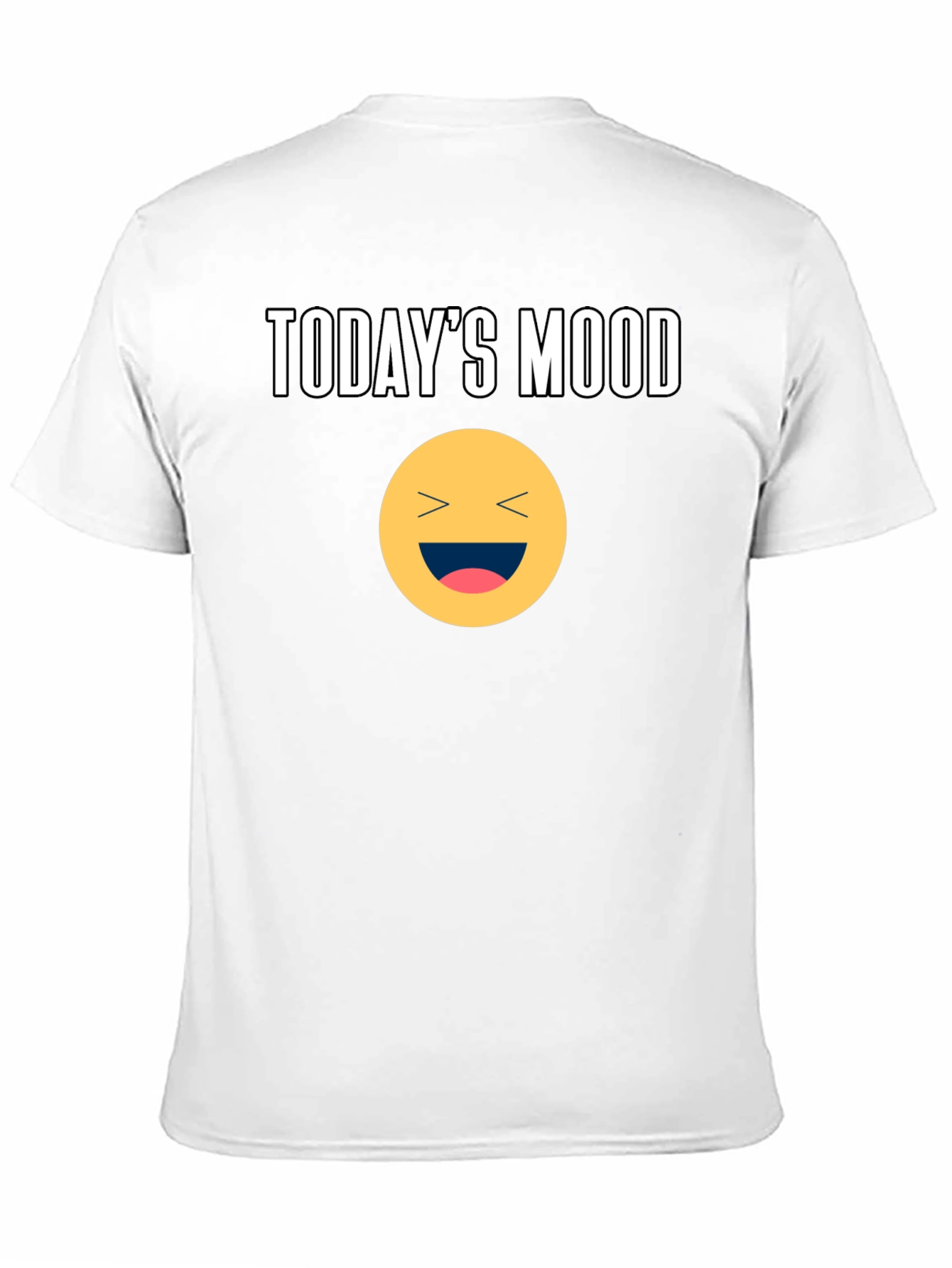 Todays Mood Smiley Face Graphic Tee - Black