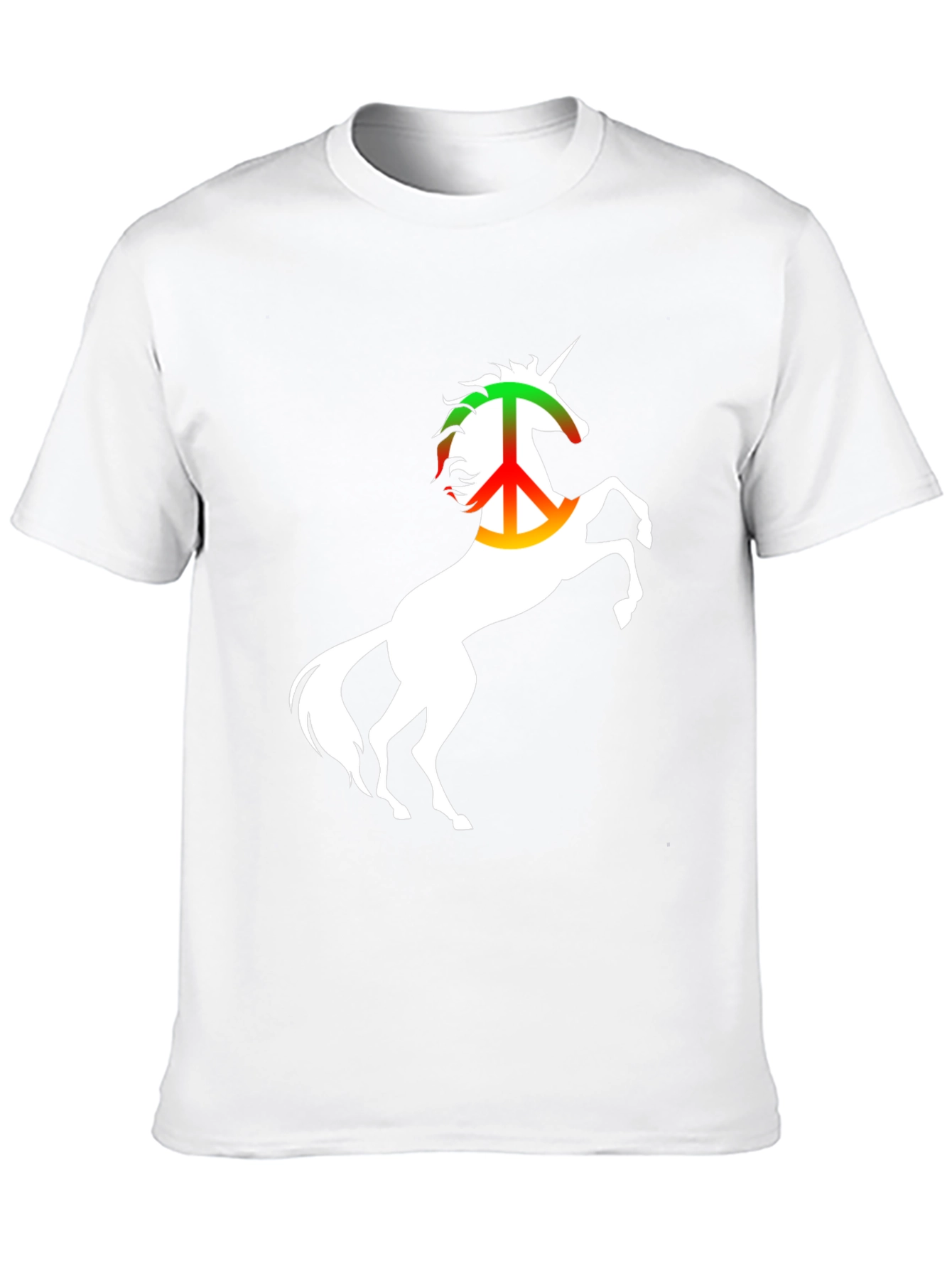 Peace Unicorn Black T-Shirt