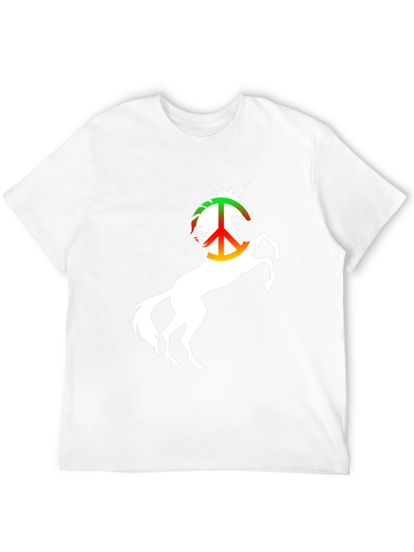 Peace Unicorn Black T-Shirt