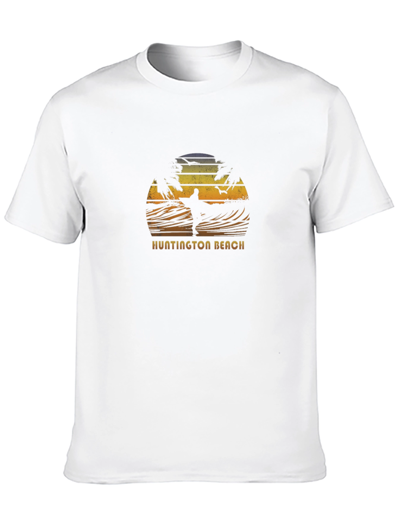 Huntington Beach Surfer Graphic Tee - Black