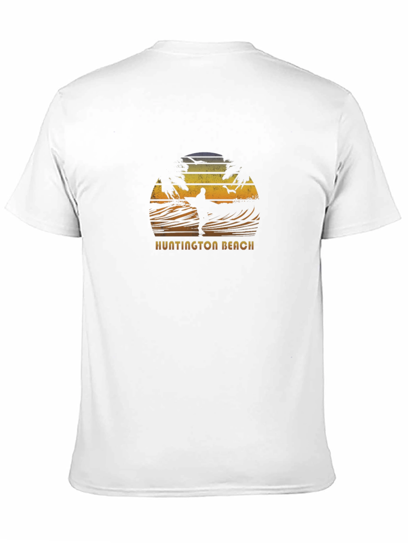 Huntington Beach Surfer Graphic Tee - Black
