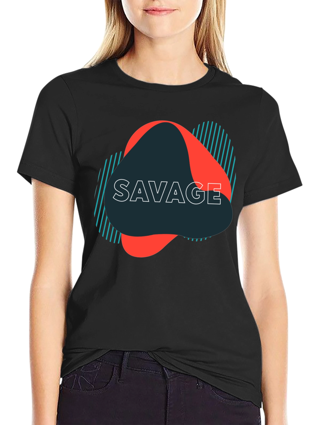 Savage Graphic Print Black T-Shirt