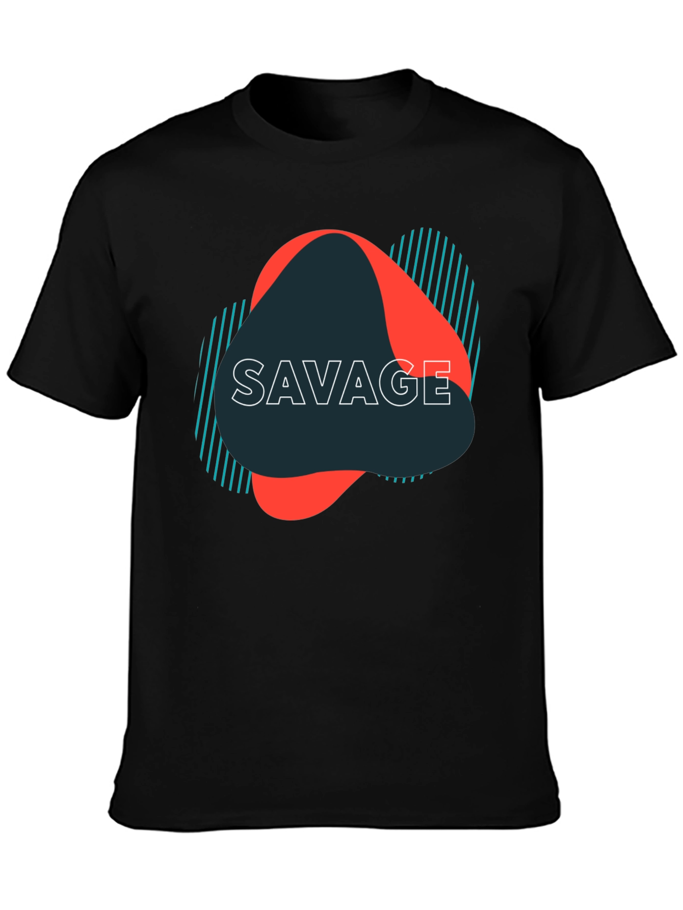 Savage Graphic Print Black T-Shirt