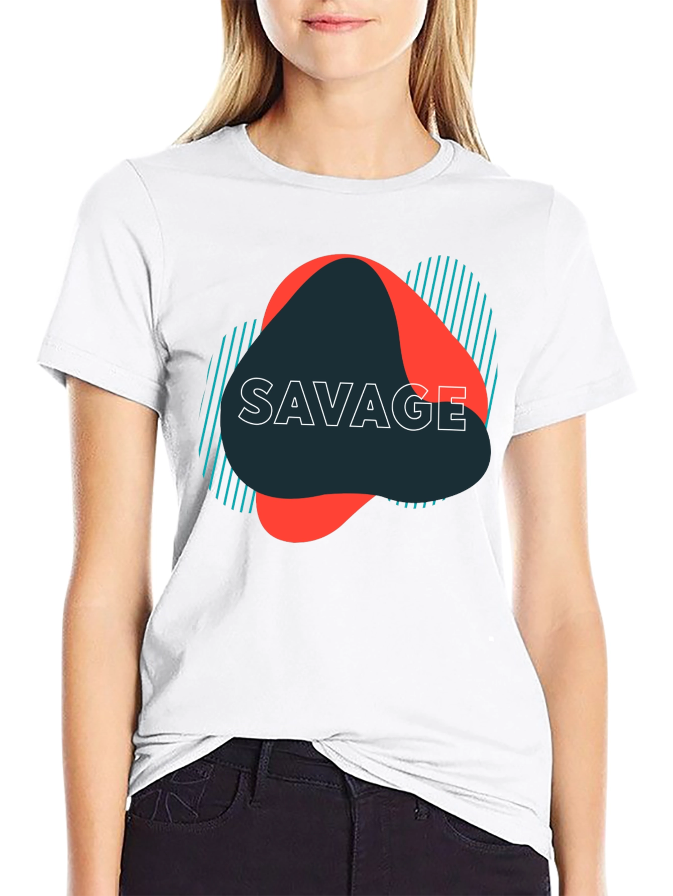 Savage Graphic Print Black T-Shirt