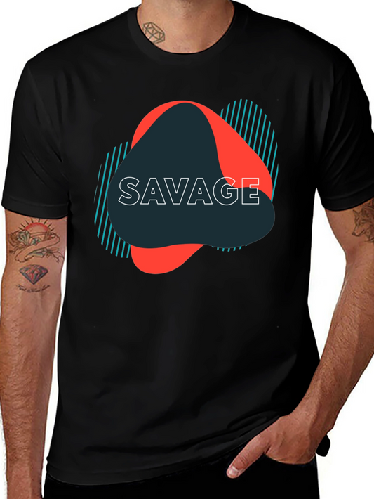 Savage Graphic Print Black T-Shirt