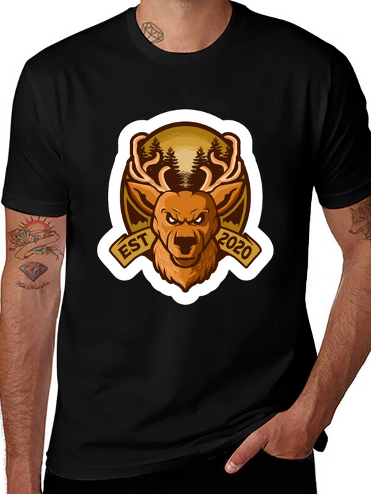 Hunting Deer Est 2020 Black T-Shirt
