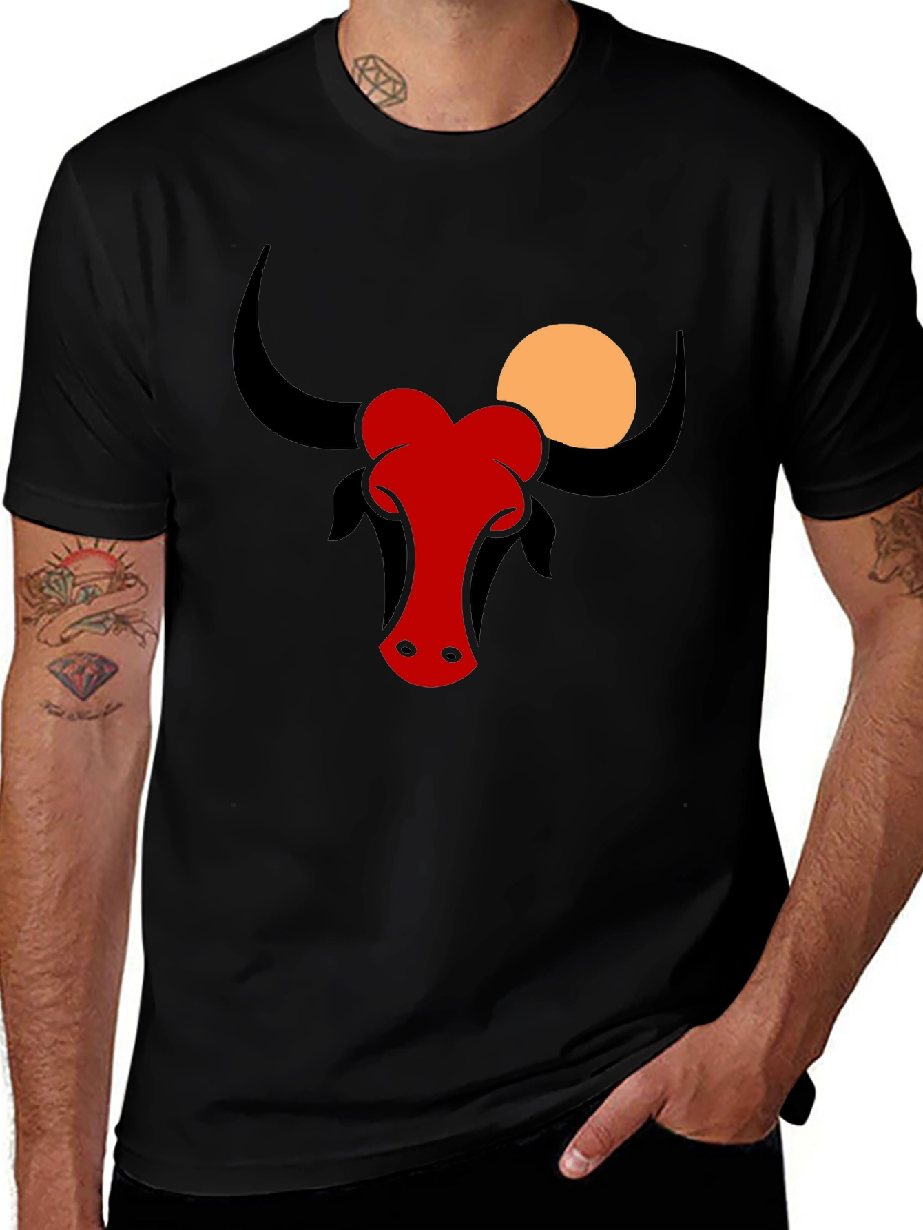 Black Bull Graphic Tee - Modern Style