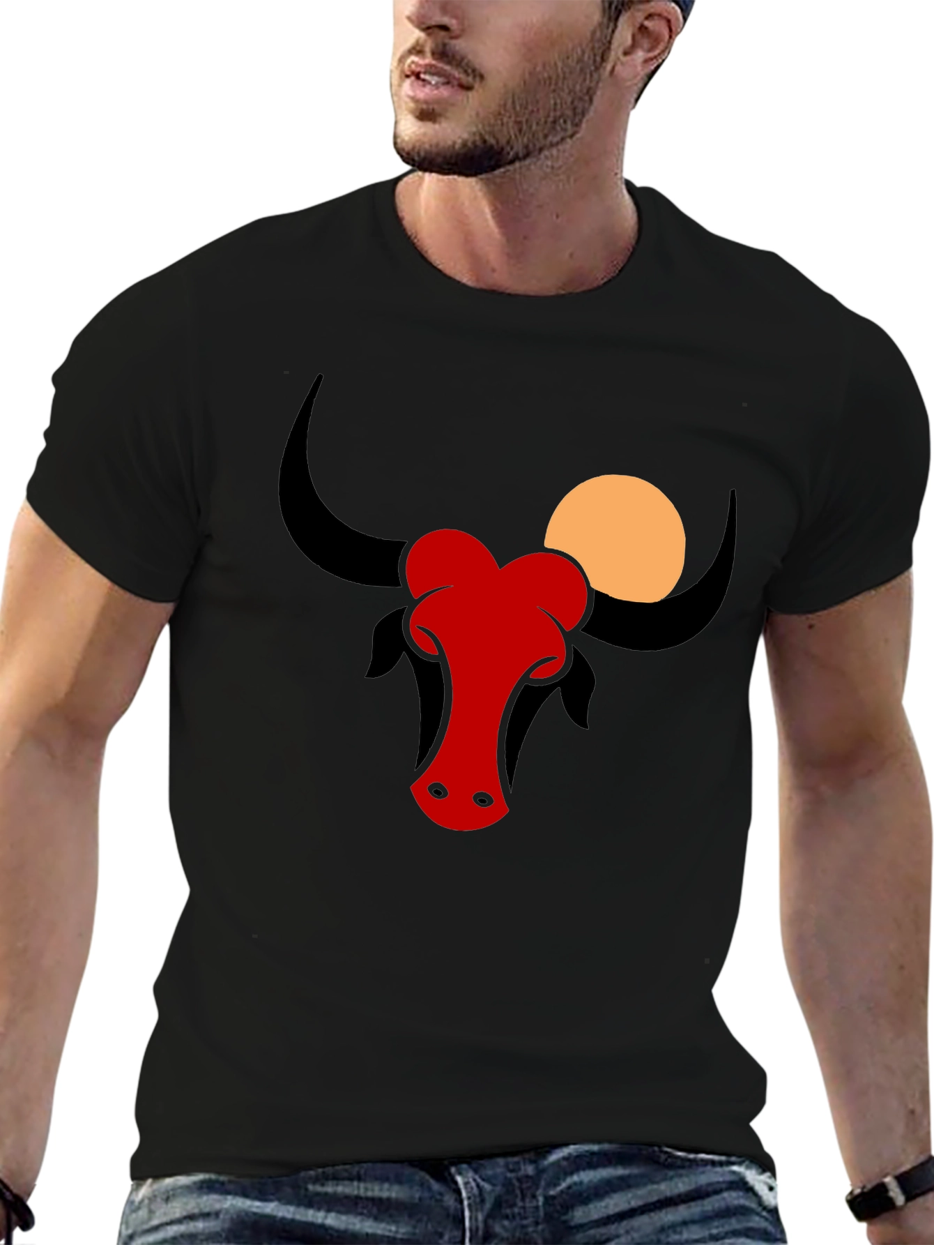 Black Bull Graphic Tee - Modern Style
