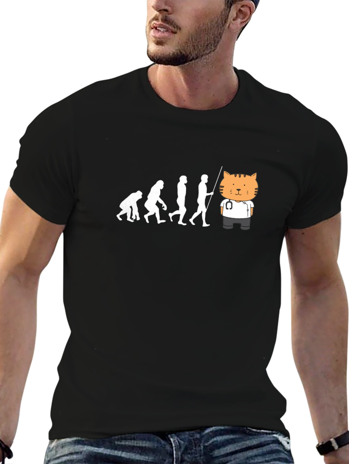 Evolution to Cat Doctor T-Shirt