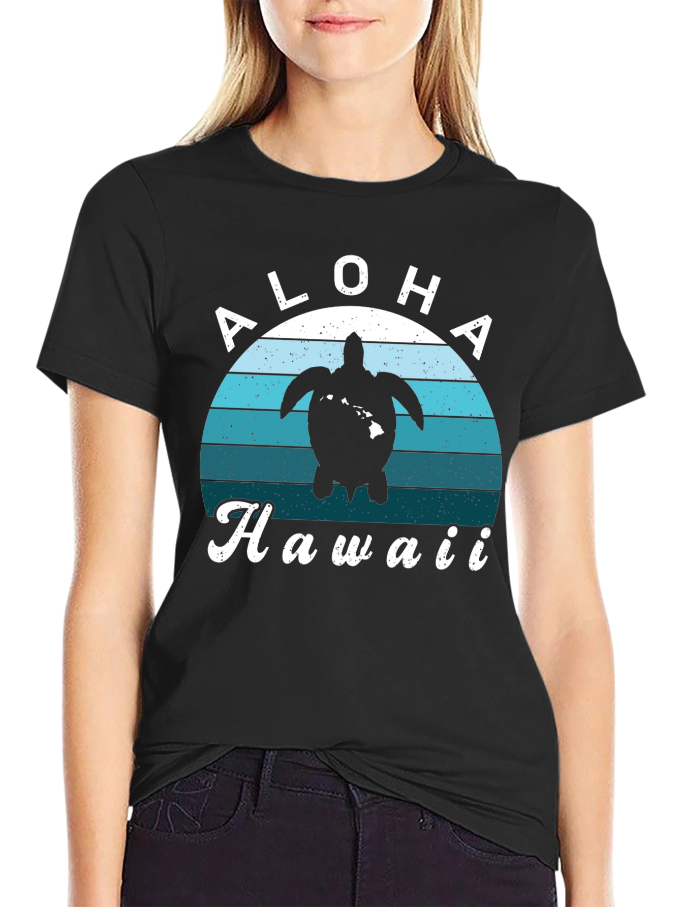Aloha Hawaii Turtle Graphic Tee - Tropical Vibes