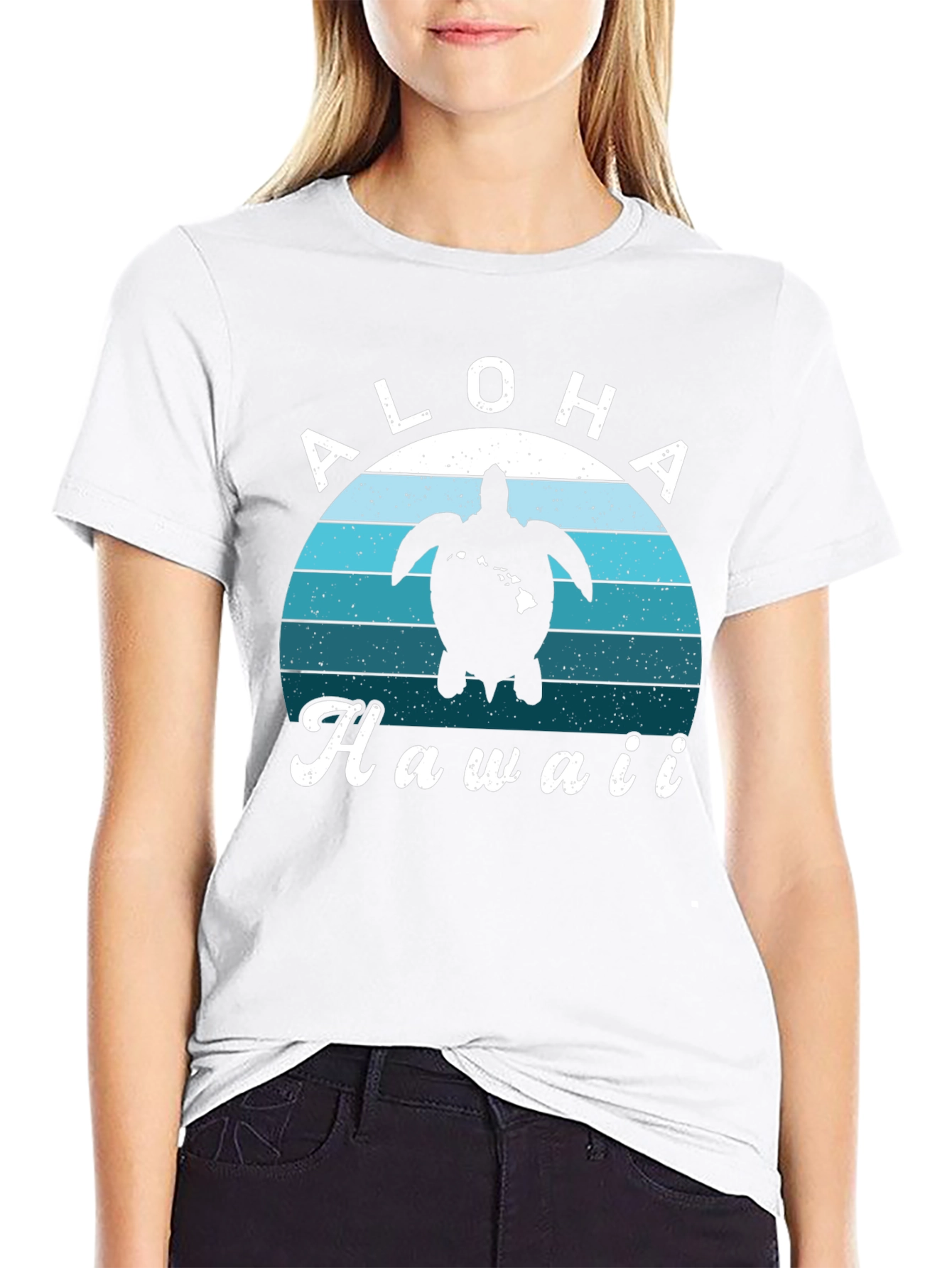 Aloha Hawaii Turtle Graphic Tee - Tropical Vibes