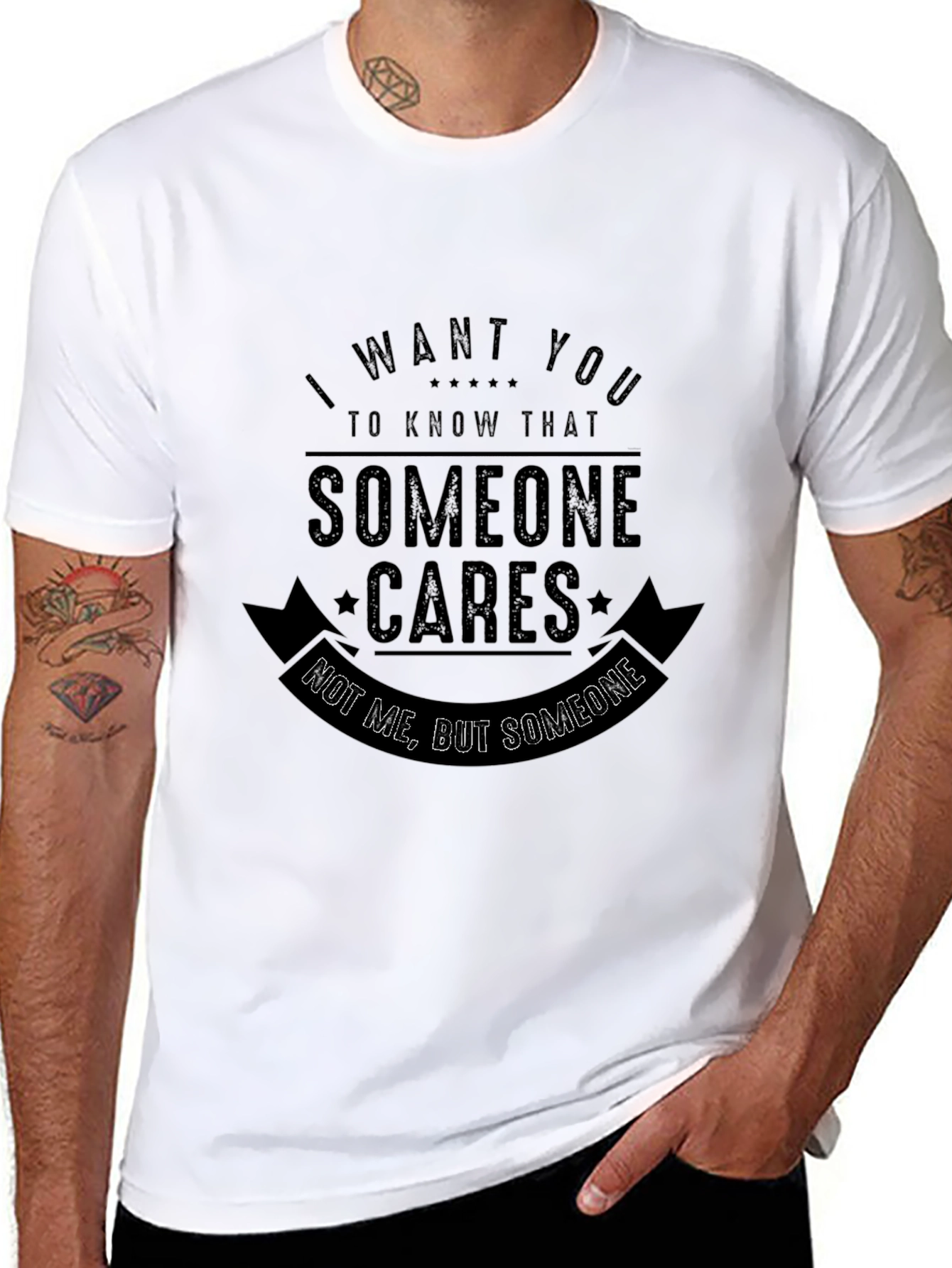Funny Sarcastic Graphic T-Shirt - Someone Cares Not Me