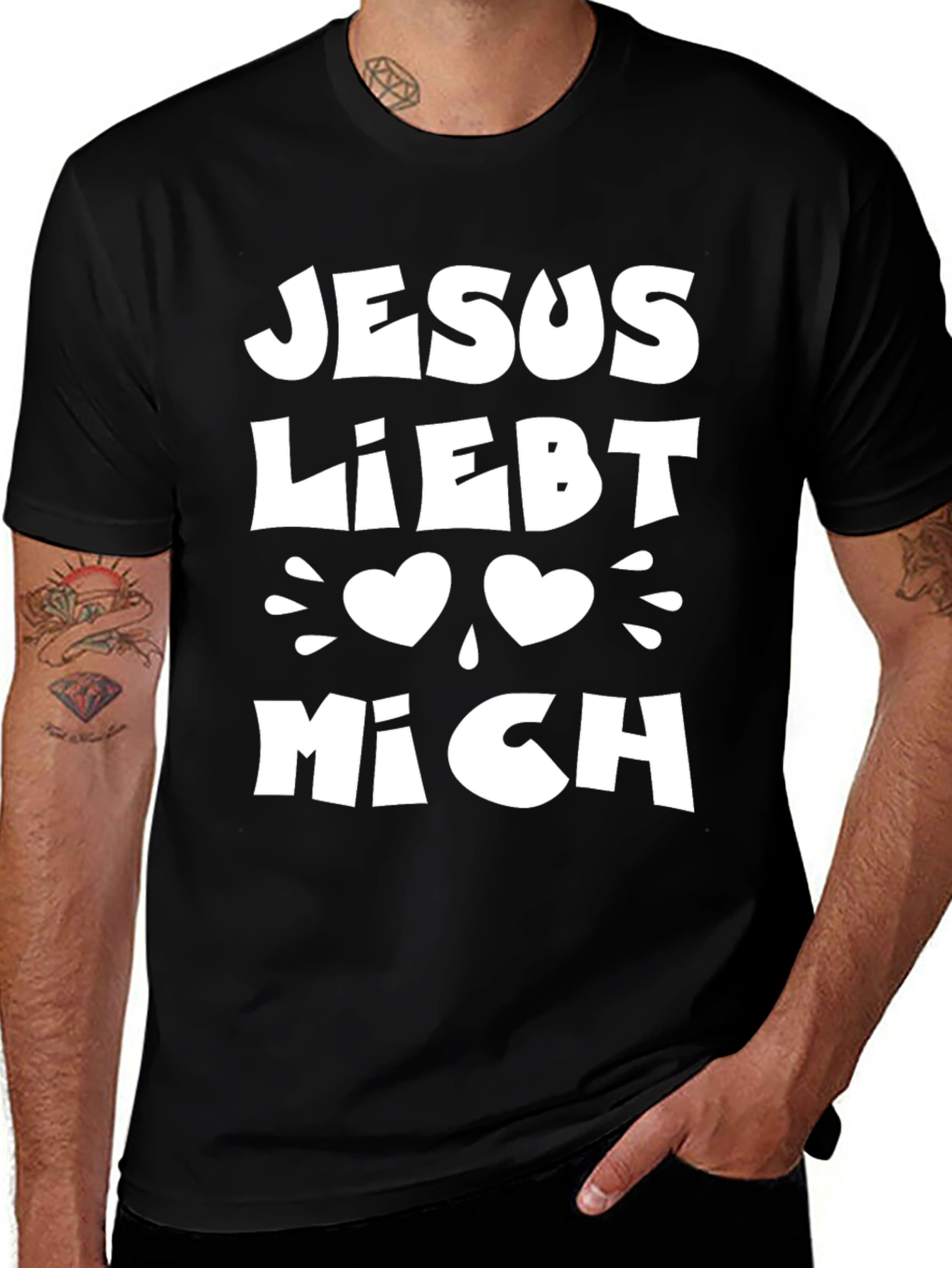 Jesus Loves Me Black T-Shirt